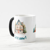 niedliche Weihnachtself-Tasse Verwandlungstasse (Vorderseite Links)