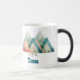 niedliche Weihnachtself-Tasse Verwandlungstasse