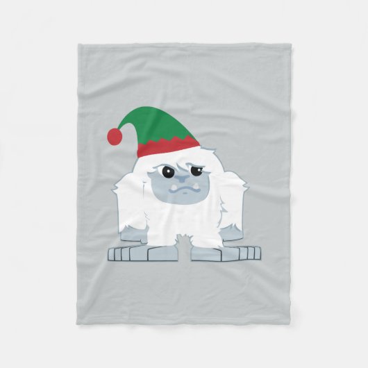 Niedliche Weihnachtself Yeti Fleecedecke (Vorderseite)
