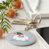 Niedliche Weihnachtself Yeti Schlüsselanhänger (Seite)