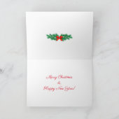 Niedliche Weihnachtselfen & Goldene Sterne Karte (Innenseite)