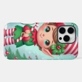 Niedliche Weihnachtselfen iPhone Hülle (Rückseite (Horizontal))
