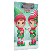 Niedliche Weihnachtselfen Klemmbrett (Rechts)