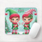 Niedliche Weihnachtselfen Mousepad (Mit Mouse)