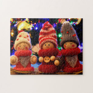 Niedliche Weihnachtselfen Ornament Jigsaw Puzzle