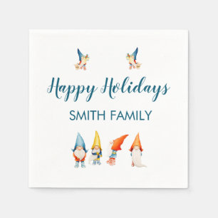 Niedliche Weihnachtselfen Papier Napkins Serviette