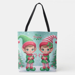 Niedliche Weihnachtselfen Tasche