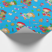 Niedliche Weihnachtselfen und Kanadier Geschenkpapier (Ecke)