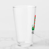 Niedliche Weihnachtselffüße personalisiert Glas (Rechts)