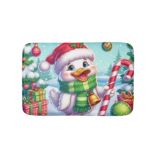 Niedliche Weihnachtsente Badematte (Vorderseite)