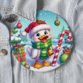 Niedliche Weihnachtsente Button (Beispiel)