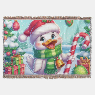 Niedliche Weihnachtsente Decke