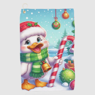 Niedliche Weihnachtsente Golfhandtuch