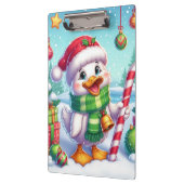 Niedliche Weihnachtsente Klemmbrett (Links)