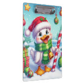 Niedliche Weihnachtsente Klemmbrett (Rechts)