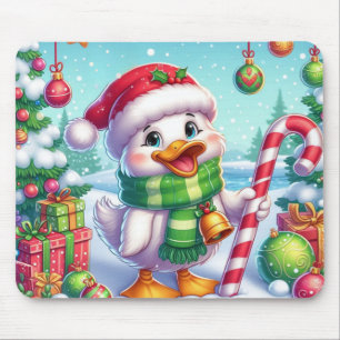 Niedliche Weihnachtsente Mousepad