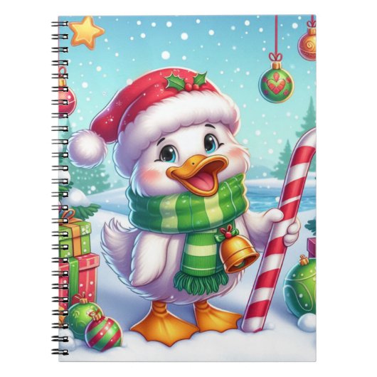 Niedliche Weihnachtsente Notizblock (Vorderseite)