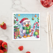 Niedliche Weihnachtsente Serviette (Beispiel)