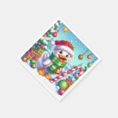 Niedliche Weihnachtsente Serviette (Ecke)