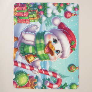 Niedliche Weihnachtsente Sherpadecke
