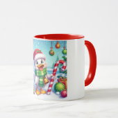 Niedliche Weihnachtsente Tasse (VorderseiteRechts)
