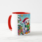 Niedliche Weihnachtsente Tasse (Vorderseite Links)