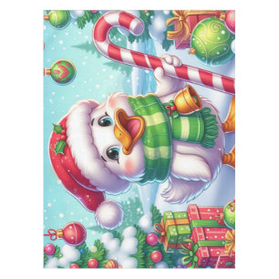 Niedliche Weihnachtsente Tischdecke