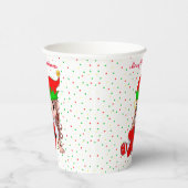 Niedliche Weihnachtsfairy Elf & Confetti Paper Cup Pappbecher (Rechts)