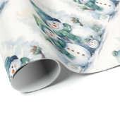 Niedliche Weihnachtsfamilie Geschenkpapier (Rolleneckpunkt)