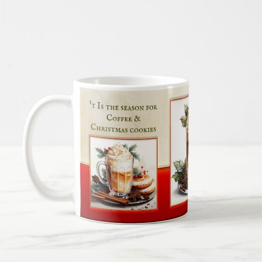 Niedliche Weihnachtsfarbe Kaffeetasse (Links)