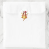 Niedliche Weihnachtsfee Runder Aufkleber (Tasche)