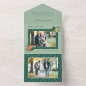 Niedliche Weihnachtsfeier 1 Foto All In One Einladung (Innen Boden)