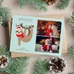 Niedliche Weihnachtsfeier 2 FotoCollage Feiertagskarte<br><div class="desc">Niedliche Weihnachtsschlampe personalisierte Fotokarten.</div>