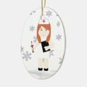 Niedliche Weihnachtsfeier 5 Keramik Ornament (Links)