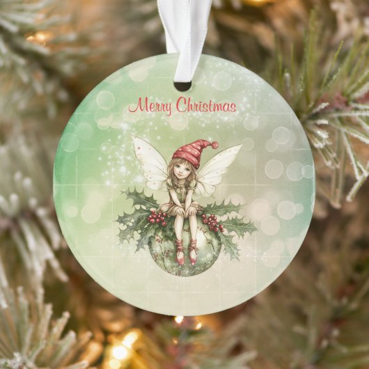 Niedliche Weihnachtsfeier auf einem Ornament (Baum)