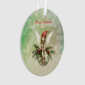 Niedliche Weihnachtsfeier auf einem Ornament (Vorderseite)