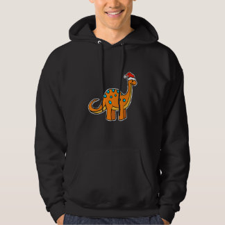 Niedliche Weihnachtsfeier Brachiosaurus Dinosaurie Hoodie