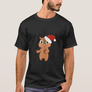Niedliche Weihnachtsfeier Capybara Santa Claus Cav T-Shirt