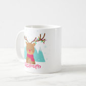Niedliche Weihnachtsfeier der Rentiere für Kinder Kaffeetasse (Vorderseite Links)