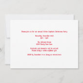 Niedliche Weihnachtsfeier der Weißen Elefanten Einladung (Rückseite)