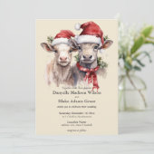 Niedliche Weihnachtsfeier Einladung (Stehend Vorderseite)