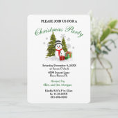 Niedliche Weihnachtsfeier Einladung (Stehend Vorderseite)