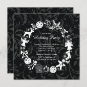 Niedliche Weihnachtsfeier Einladung (Vorne/Hinten)