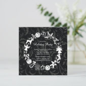 Niedliche Weihnachtsfeier Einladung (Stehend Vorderseite)