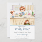 Niedliche Weihnachtsfeier Einladung (Vorderseite)