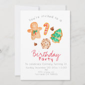 Niedliche Weihnachtsfeier Einladung (Vorderseite)