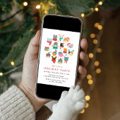 Niedliche Weihnachtsfeier Einladung