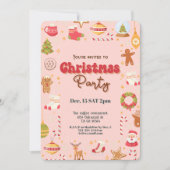 Niedliche Weihnachtsfeier Einladung (Vorderseite)