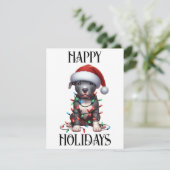 Niedliche Weihnachtsfeier Feiertagskarte (Stehend Vorderseite)