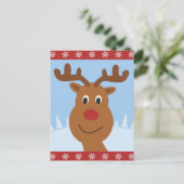 Niedliche Weihnachtsfeier Feiertagspostkarte (Stehend Vorderseite)